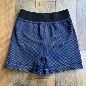 Free People Movement dark blue Ribbed Pranja
Athletic Shorts Size M